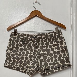 J. Crew City Shorts polka dots